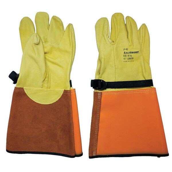Elec Glove Protector, 10, Ylw/Orange, PR