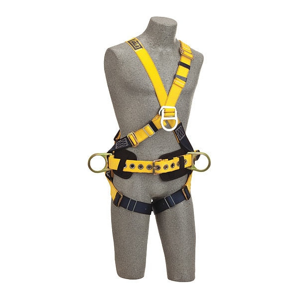 Full Body Harness, Crossover Style, L, Repel(TM) Polyester, Yellow