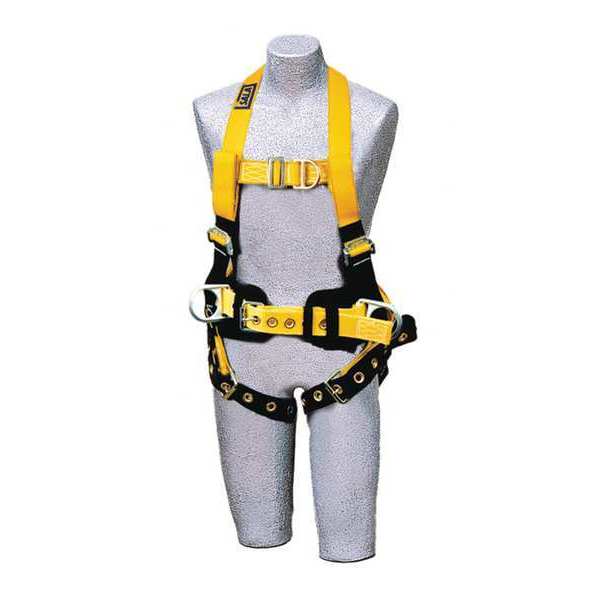 Full Body Harness, Vest Style, XL, Repel(TM) Polyester, Yellow