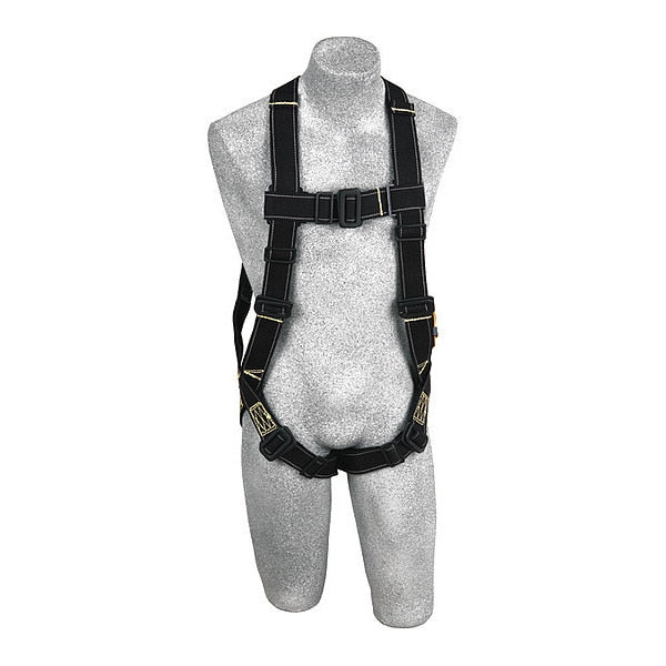 Arc Flash Full Body Harness, Vest Style, XL, Nomex(R)/Kevlar(R), Black