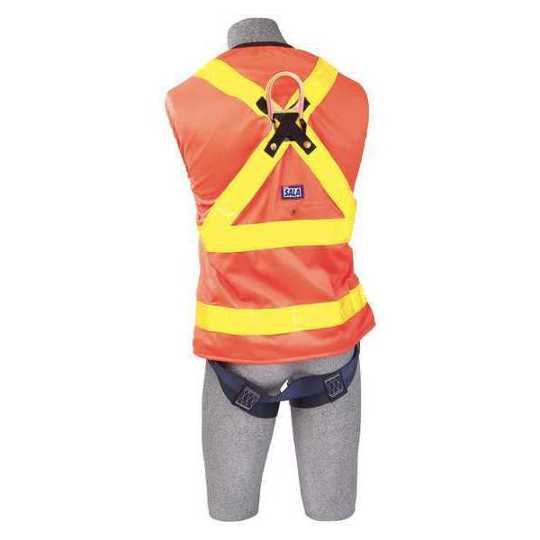 Hi-Vis Full Body Harness, Vest Style, Universal, Polyester, Yellow