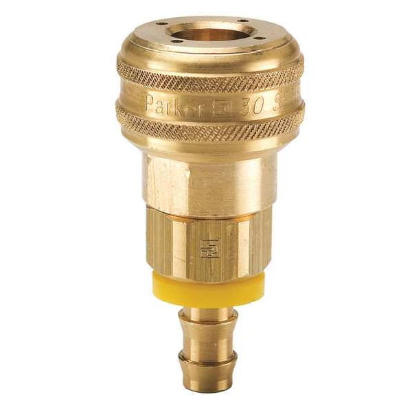 Coupler Body, Brass, Push On, 25 cfm