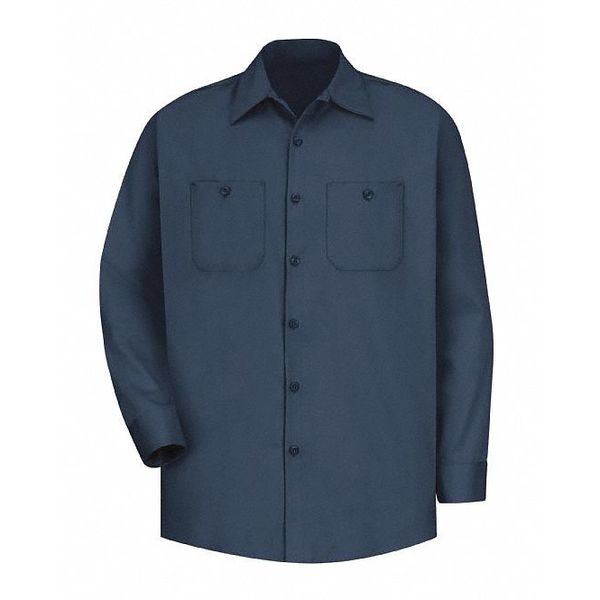Mens Cotton Work Shirt Navy, M