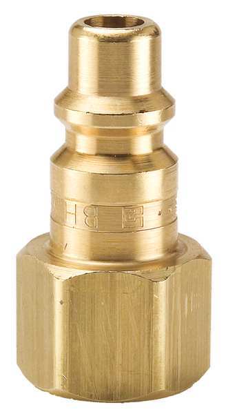 Coupler Plug, Brass, FNPT, 1/4 In. Pipe