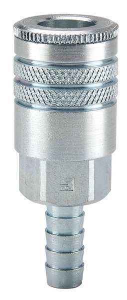 Coupler Body, Steel, Hose Barb, 50 cfm