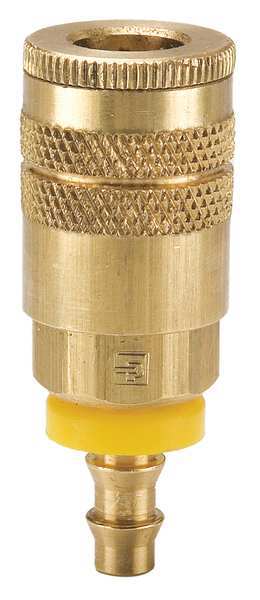 Coupler Body, Brass, Push On, 25 cfm