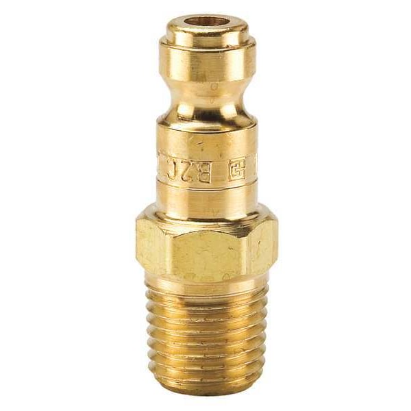 Coupler Plug, Brass, MNPT, 1/4 In. Pipe