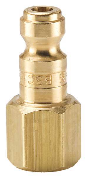 Coupler Plug, Brass, FNPT, 1/4 In. Pipe
