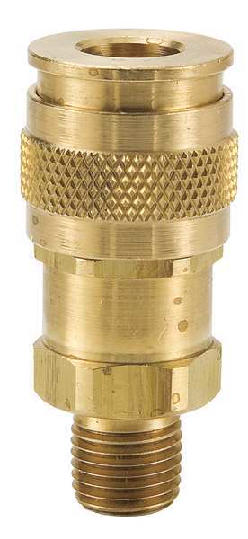Coupler Body, Brass, MNPT, 3/8 In. Pipe
