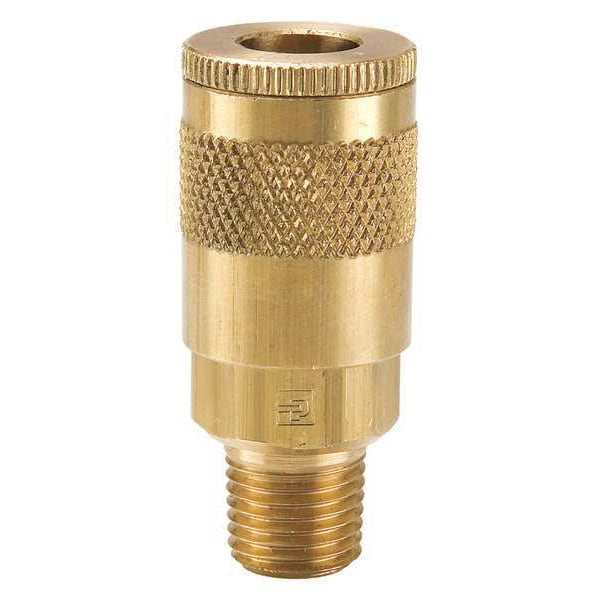 Coupler Body, Brass, MNPT, 1/4 In. Pipe