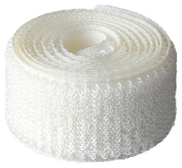 Reclosable Fastener, No Adhesive, 150 ft, 1 in Wd, White