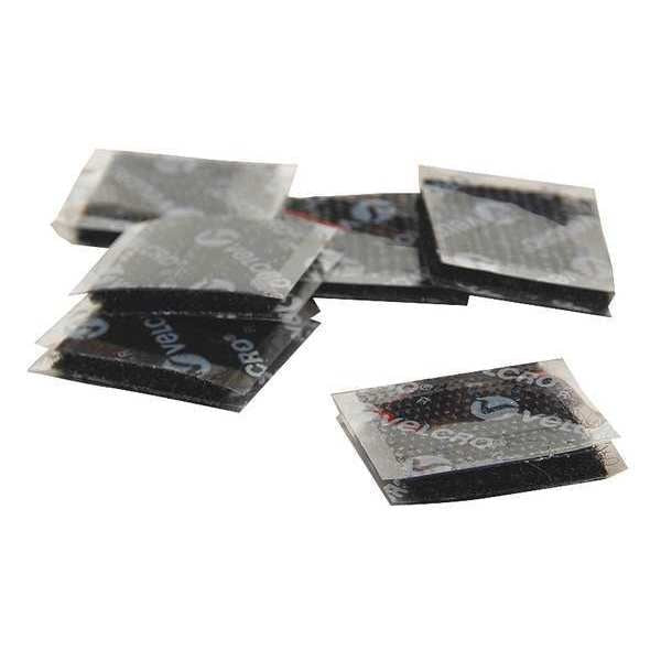 Reclosable Fastener Shape, Square, Acrylic Adhesive, 2 in, 2 in Wd, Black, 50 PK