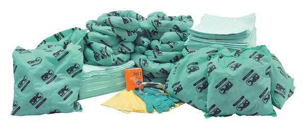Spill Kit Refill, Chem/Hazmat, Green