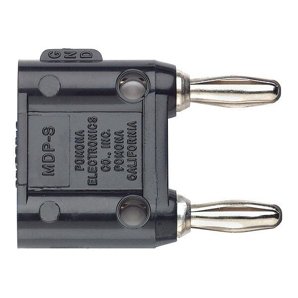 Double Banana Plug with Shrtng Bar, Black