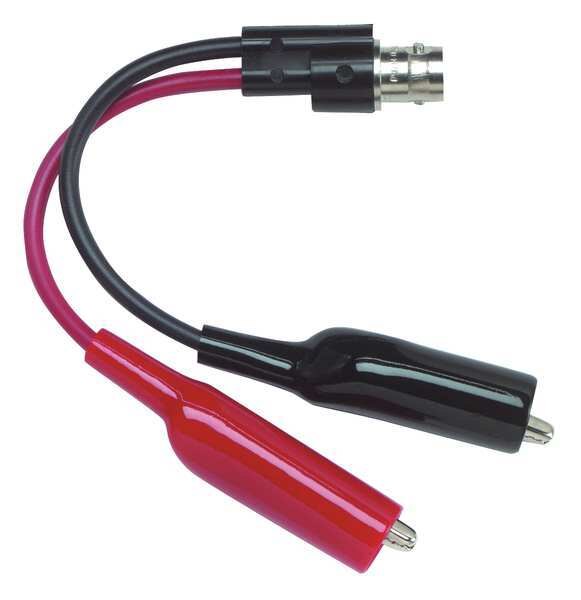 Alligator Clips, Black, Red, 150 Vrms