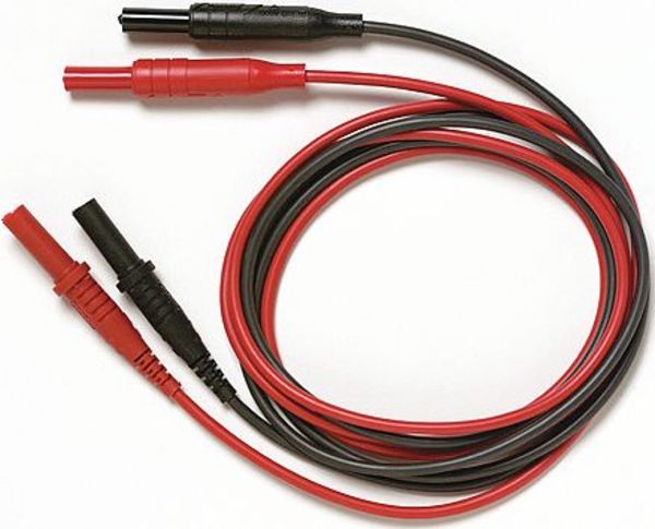 Test Leads, 48in. L, Red/Black, 1000 Vrms