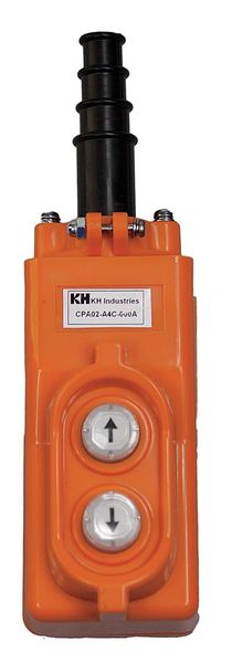 Pendant Station, 2, Push Button, NO, Orange