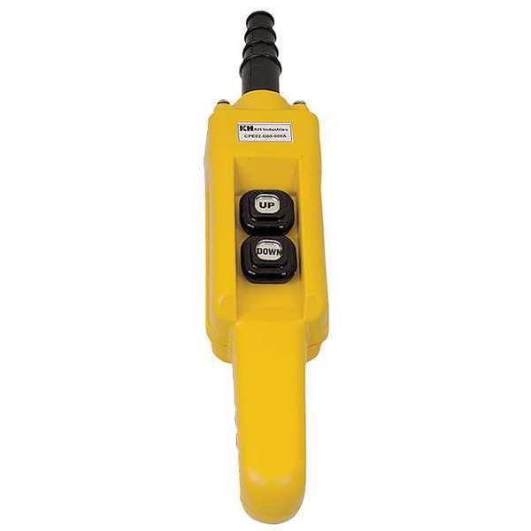 Pendant Station, 2, Push Button, NO, Yellow