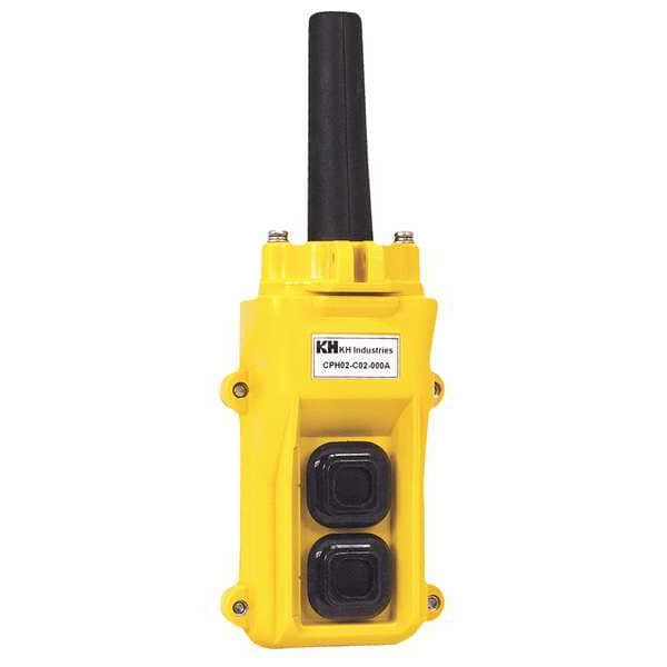 Pendant Station, 2, Push Button, NO, Yellow