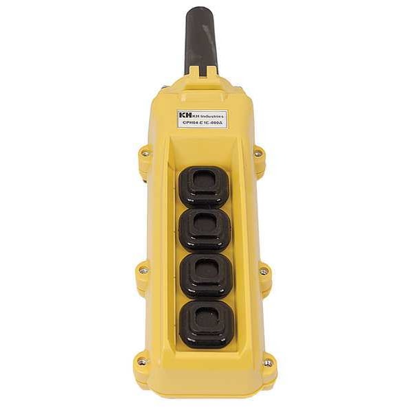 Pendant Station, Push Button, NO, Yellow