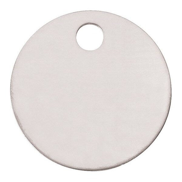 Embossing Tag, 304 SS, 5 Chr, Natural, PK25