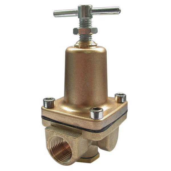 Pressure Regulator, Brass, 300 psi, Length: 2-1/8