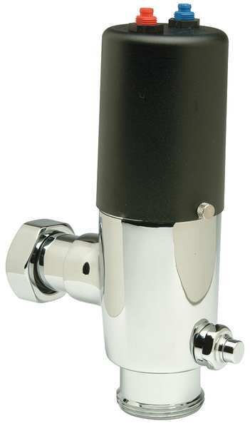 1.28 gpf, Toilet Automatic Flush Valve, Chrome, 1 in IPS