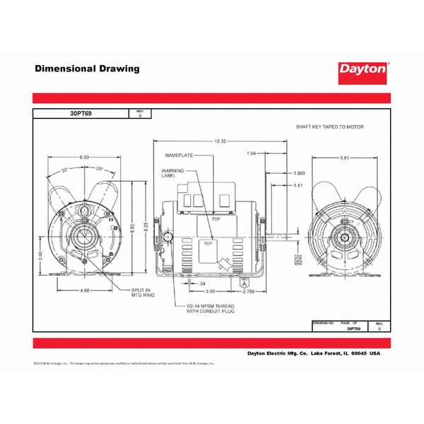 MTR, CS/CR, ODP, 3/4 HP, 1725, 56, EFF 81.8