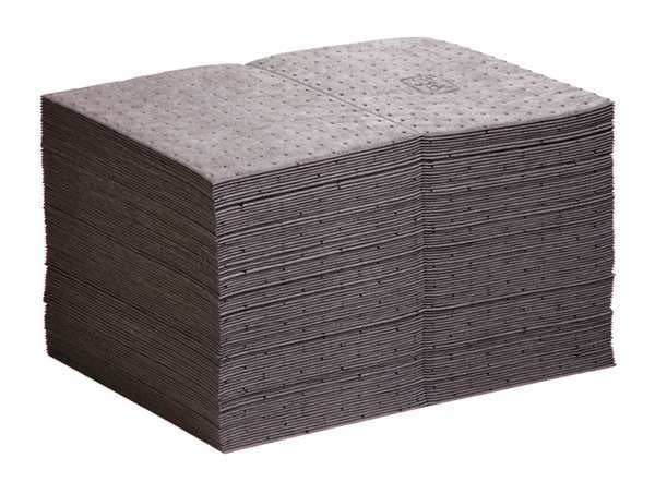 Sorbents, 22 gal. Universal Absorbed, Gray, Polypropylene, 100 PK