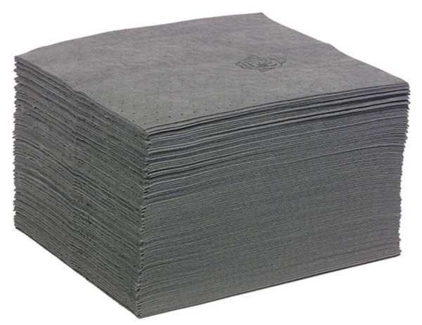 Sorbents, 22 gal/pk, 22 oz/pad, Universal Absorbed, Gray, Polypropylene, 125 PK