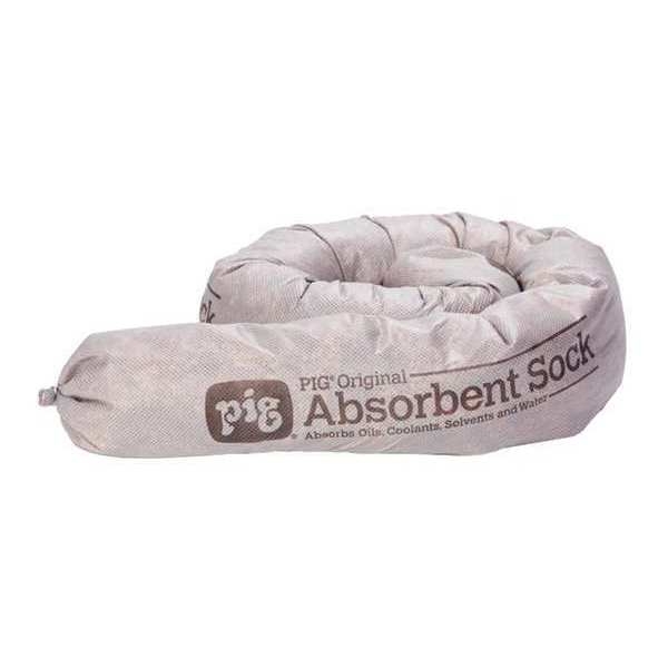 Sorbents, 20 gal/pk; 0.5 gal/sock, Universal Absorbed, Gray, Corn Cob, 40 PK