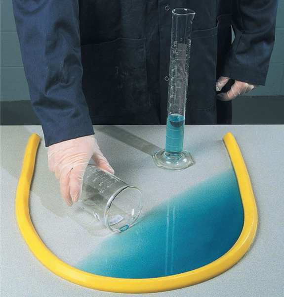SpillBlocker Tabletop Dike, Yellow, 1 In