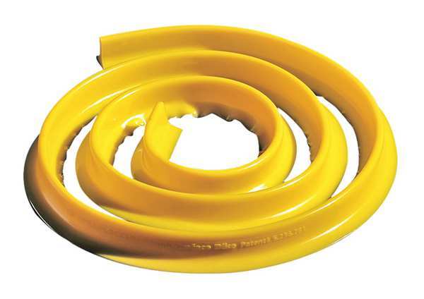 Barrier Dike, (1) Striaght Section, (1) Connector, Polyurethane, 10 ft Long x 2 in High, Yellow