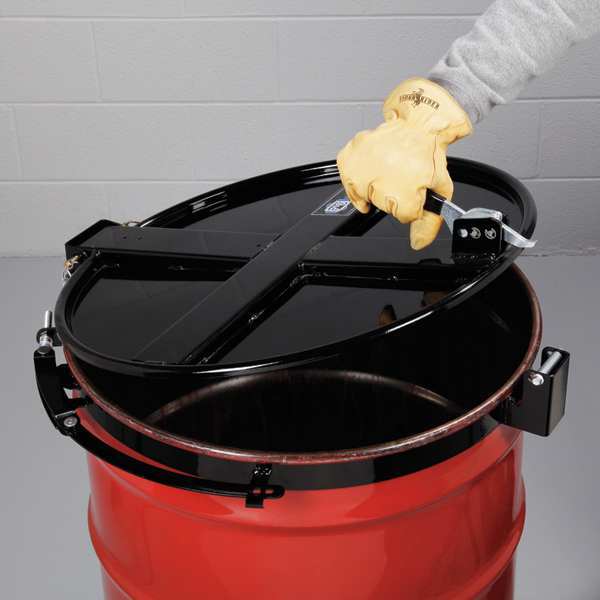 Latching Drum Lid with Fast-Latch, Red
