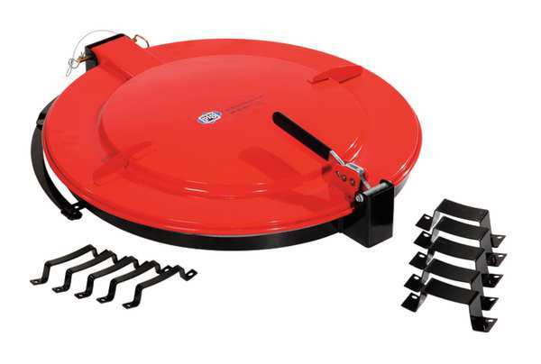 Latching Lid for Poly Drum, Red