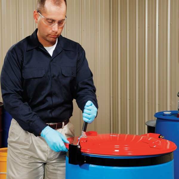 Latching Lid for Poly Drum, Yellow