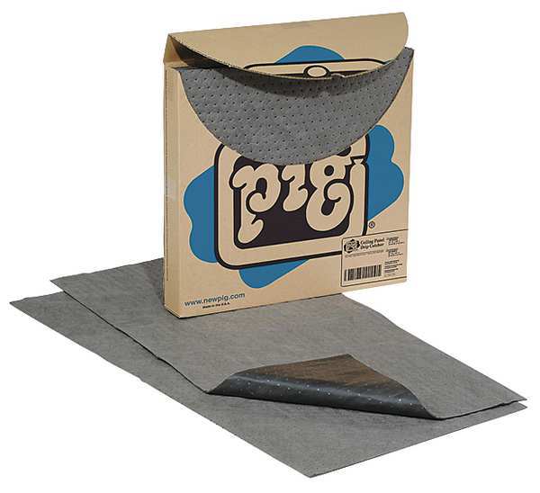 Sorbents, 5.9 gal. Universal Absorbed, Gray, Polypropylene, 10 PK