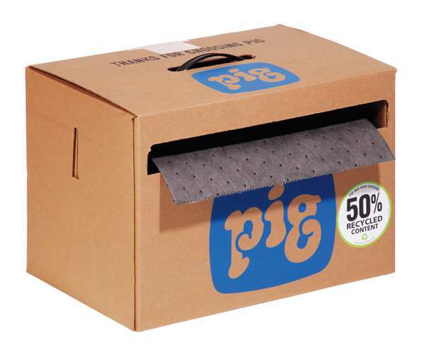 Sorbents, 8 gal/pk, 8 gal/pad, Universal Absorbed, Gray, Polypropylene