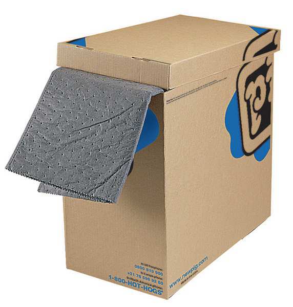 Sorbents, 13.7 gal. Universal Absorbed, Gray, Polypropylene