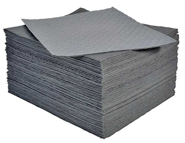 Sorbents, 11.4 gal. Universal Absorbed, Gray, Polypropylene, 50 PK