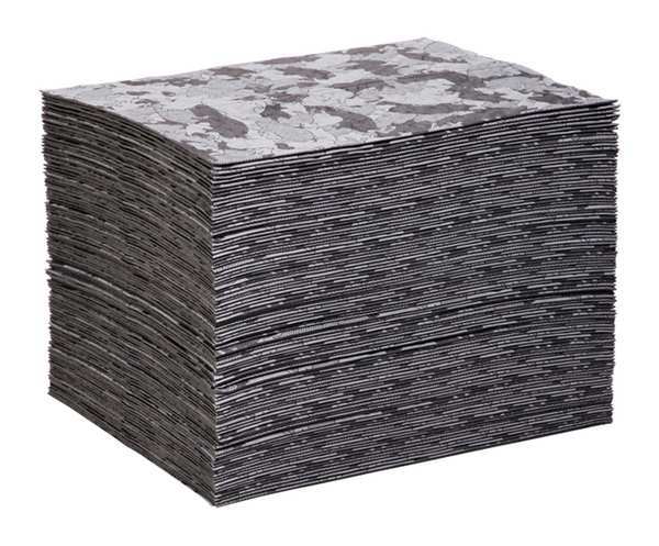 Sorbents, 26.1 gal. Universal Absorbed, Gray, Polypropylene, 100 PK