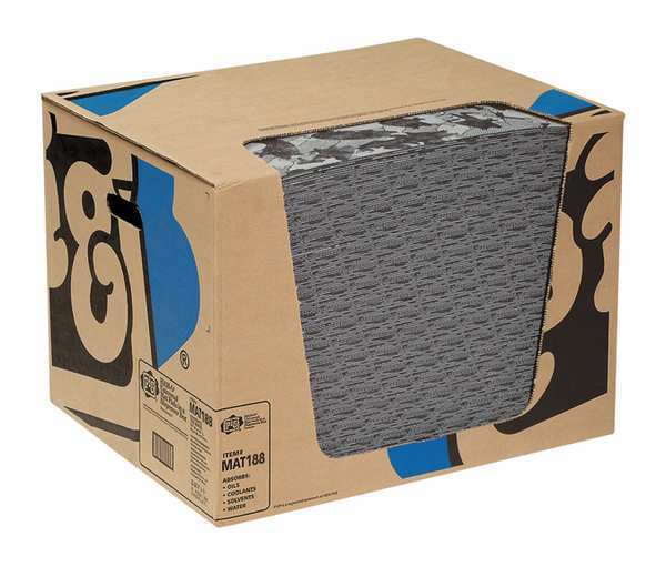 Sorbents, 26.2 gal. Universal Absorbed, Gray, Polypropylene, 200 PK