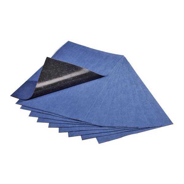 Sorbents, 1 gal. Universal Absorbed, Blue, Polyester, Polypropylene, 10 PK