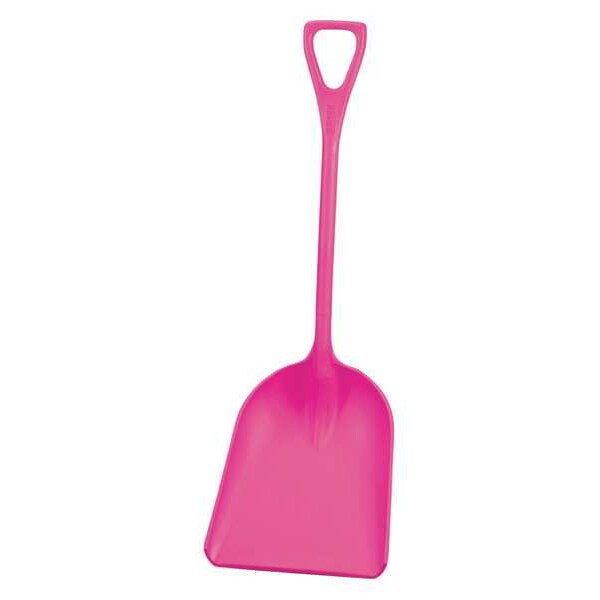 Shovel, 14in.L, Square Point, D-Grip, Pink