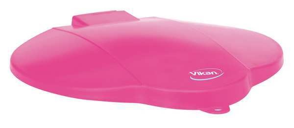 Round Pail Lid, 12 1/4 in Dia, Pink, Polypropylene