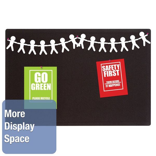 Fabric Bulletin Board 3 x 4 ft., Black
