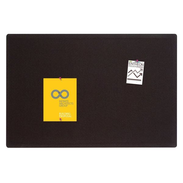 Fabric Bulletin Board 3 x 4 ft., Black