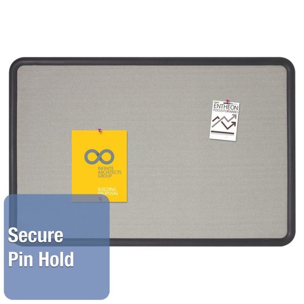 Fabric Bulletin Board 2 x 3 ft., Gray