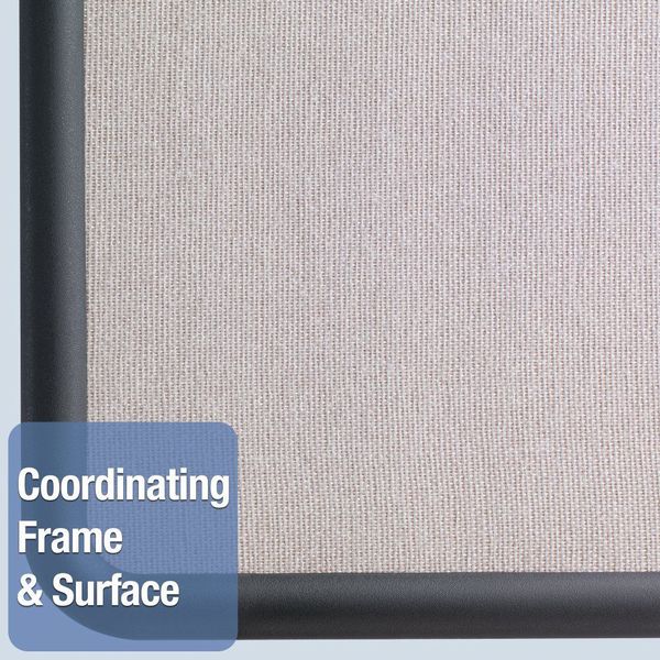 Fabric Bulletin Board 2 x 3 ft., Gray