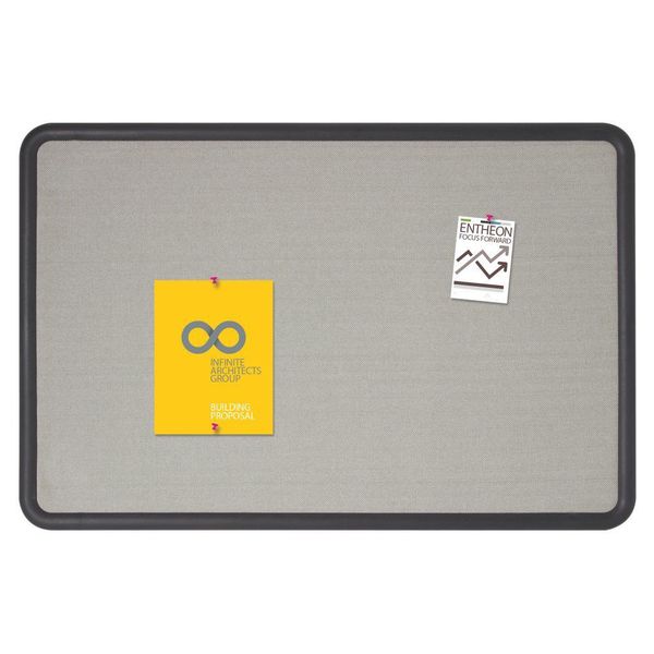 Fabric Bulletin Board 2 x 3 ft., Gray